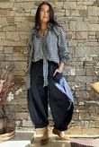 Nonni Gingham Poet Blouse Navy